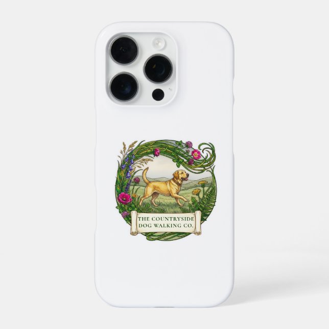 Labrador Dog Walker Custom iPhone Case (Back)