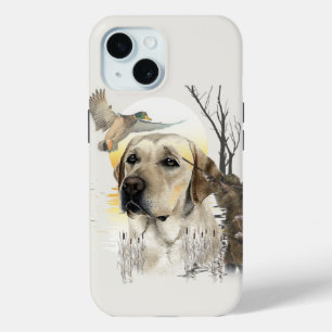 Labrador, duck hunting iPhone 15 case