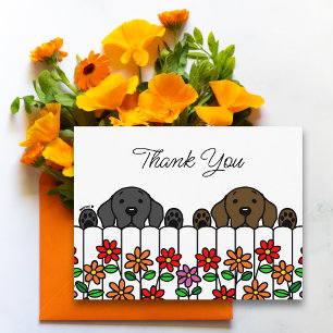 Labrador Duo Vous regarde Carte postale Merci