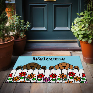 Labrador Duo Watching You Welcome Doormat