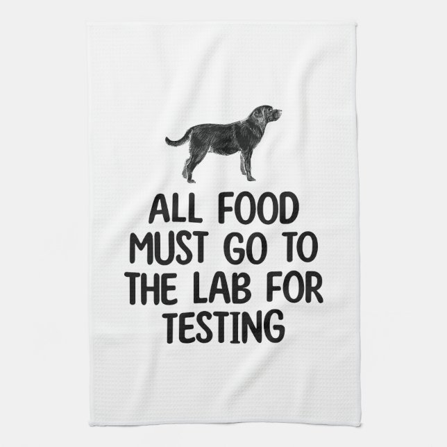 Labrador Food Lab Testing Squad Kitchen Towel (Vertical)