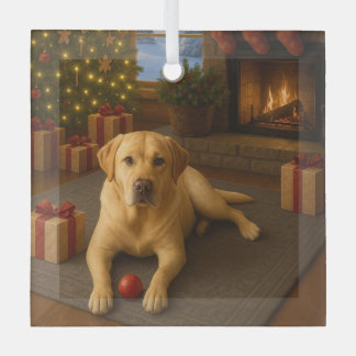 Labrador glass ornament