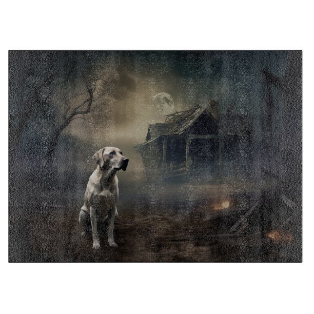 Labrador Halloween Scary Cutting Board (Front)