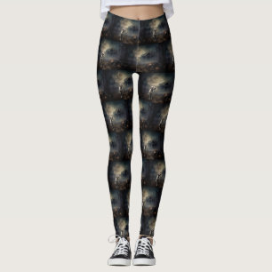 Labrador Halloween Scary Leggings