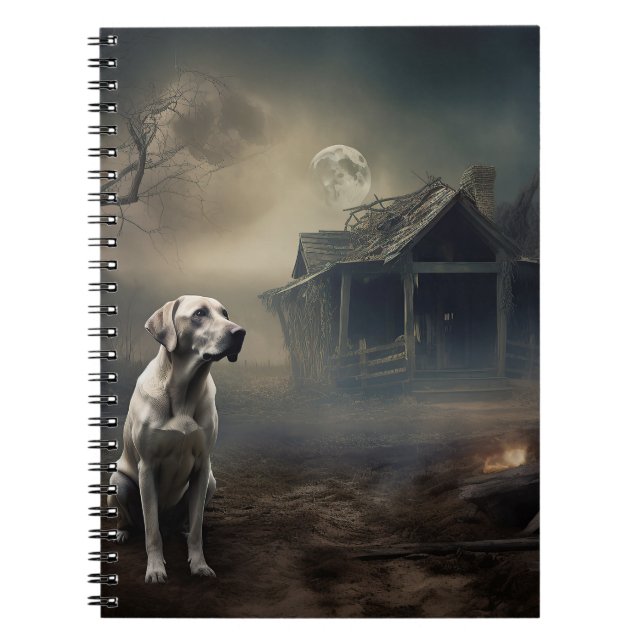 Labrador Halloween Scary Notebook (Front)