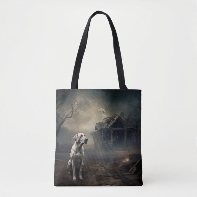 Labrador Halloween Scary Tote Bag (Front)