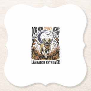 Labrador Halloween Shirt Vintage Dog Mom Graphic_1 Paper Coaster