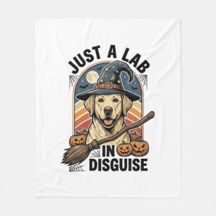 Labrador Halloween Shirt Vintage Witch Dog Costume Fleece Blanket