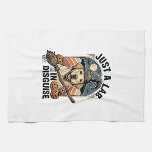 Labrador Halloween Shirt Vintage Witch Dog Costume Kitchen Towel