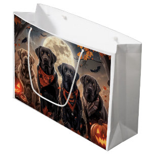 Labrador Halloween Spooky Large Gift Bag