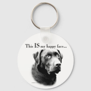 Labrador Happy Face Keychain