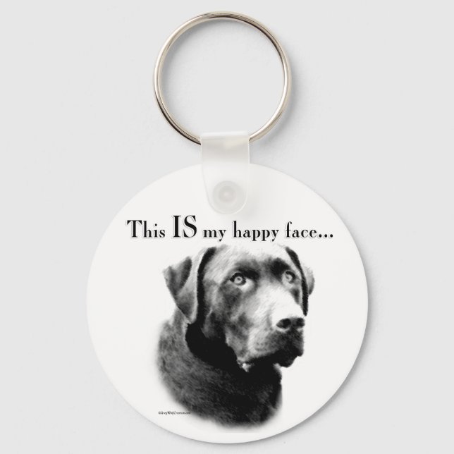 Labrador Happy Face Keychain (Front)