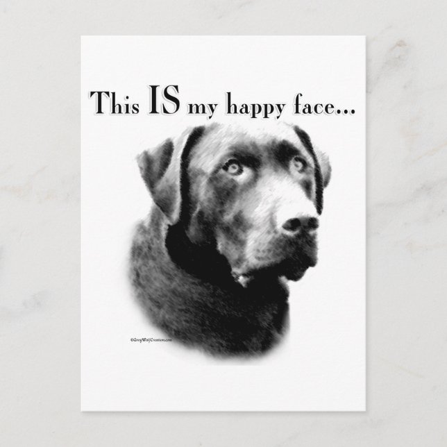 Labrador Happy Face Postcard (Front)