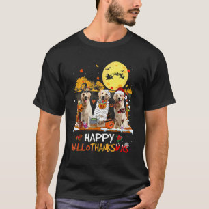 Labrador Happy Hallothanksmas Halloween Thanksgivi T-Shirt