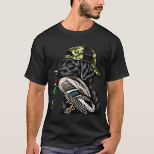 Labrador Hunting Dog With Duck Hello Hunting T-Shirt