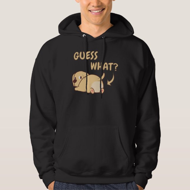 Labrador Lab Dog Butt Owner Idea Comic Hoodie (Front)
