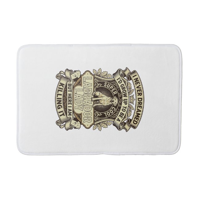 Labrador Lady Dog Crown Shield_1 Bath Mat (Front)