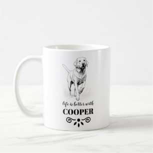 Labrador Life is better with Custom Dog Name Coffee Mug