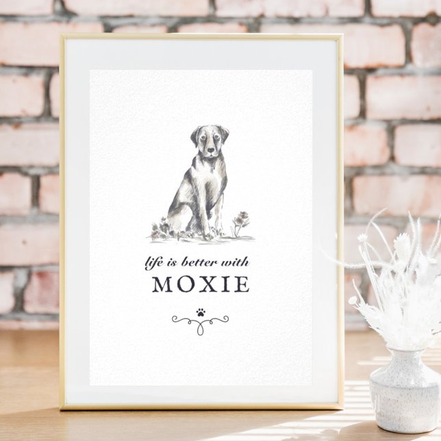 Labrador Life Is Better With Custom Dog Name Poster (Creator Uploaded)