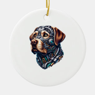 Labrador Lover Android Inspired Art Ceramic Ornament