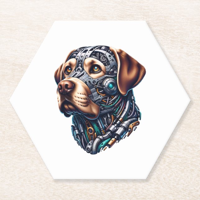 Labrador Lover Android Inspired Art Paper Coaster (Front)