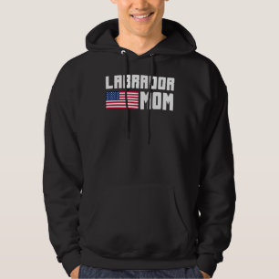Labrador Mom American Flag Hoodie
