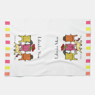 Labrador Mom at Poolside Kitchen Towel