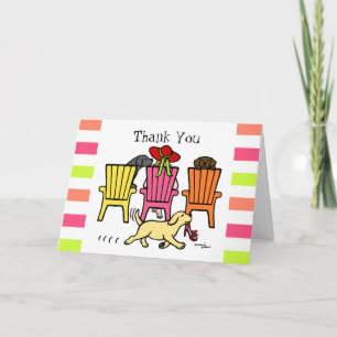Labrador Mom at Poolside Thank You Card