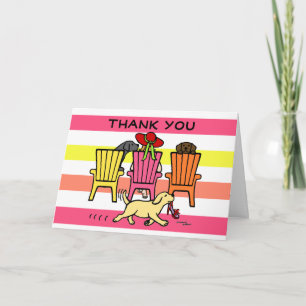 Labrador Mom at Poolside Thank You Card