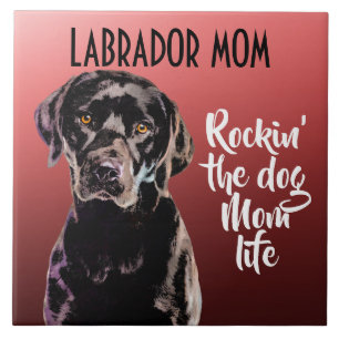 Labrador Mom Ceramic Tile