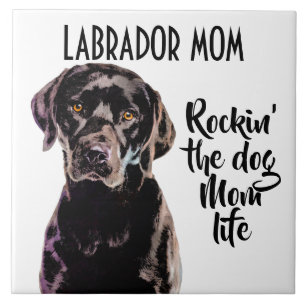 Labrador Mom Ceramic Tile