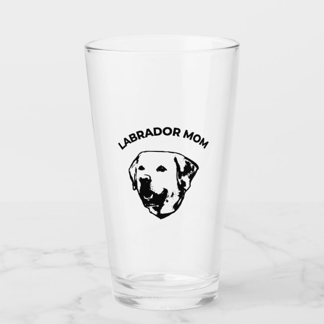 Labrador Mom   Glass (Front)