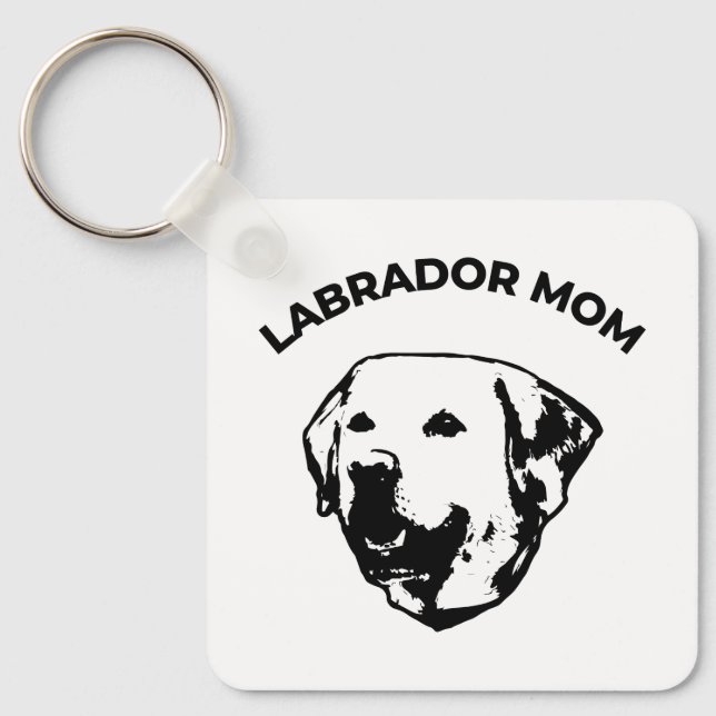 Labrador Mom   Keychain (Front)