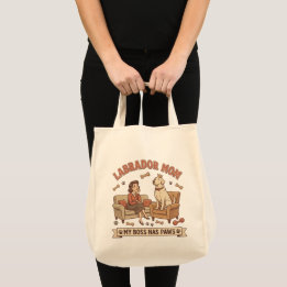 Labrador Mom My Boss Has Paws Tote Bag