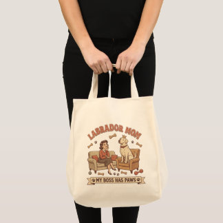 Labrador Mom My Boss Has Paws Tote Bag