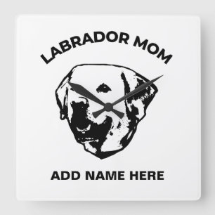 Labrador Mom Square Wall Clock
