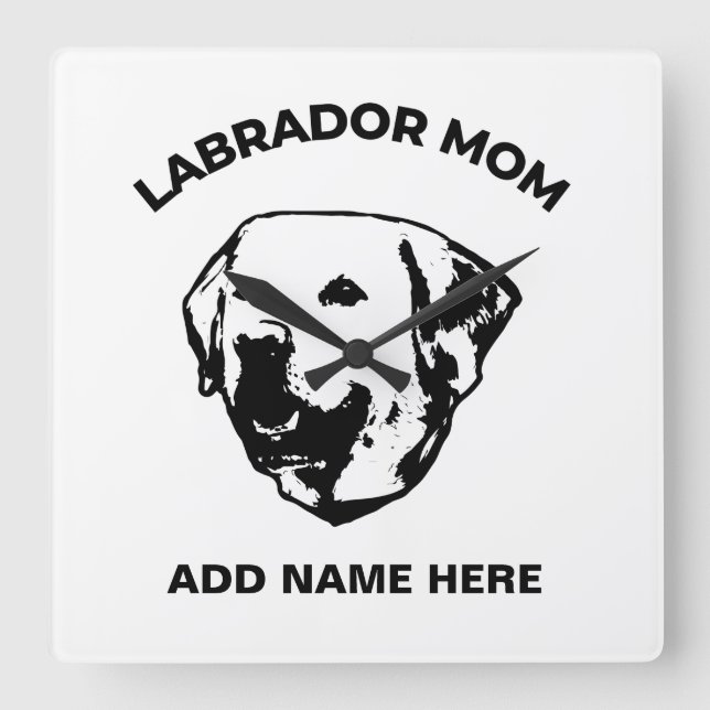 Labrador Mom   Square Wall Clock (Front)