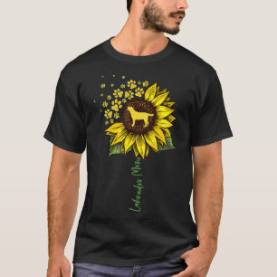 Labrador Mom Sunflower Labrador Retriever Dog Mom T-Shirt