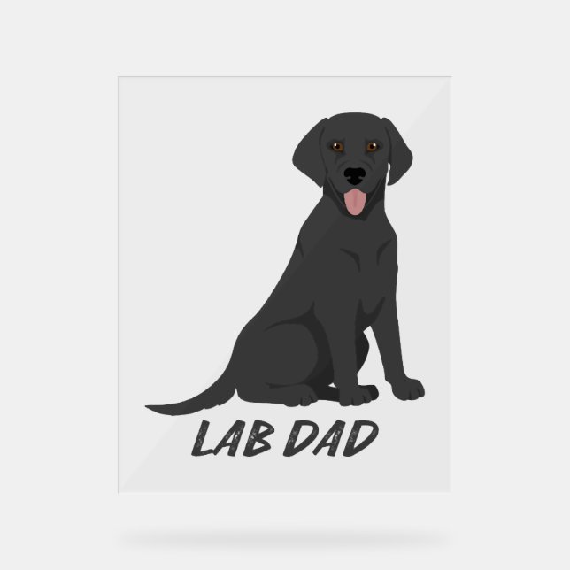 Labrador Mom SVG – Dog Silhouette & Paw Print Desi Acrylic Sign (Front)