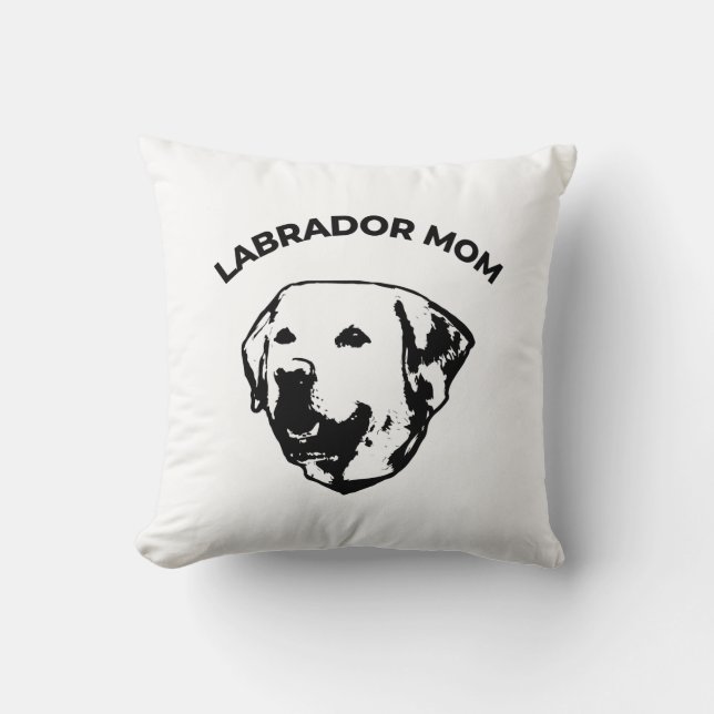 Labrador Mom   Throw Pillow (Front)