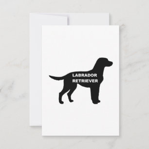 labrador name silhouette thank you card