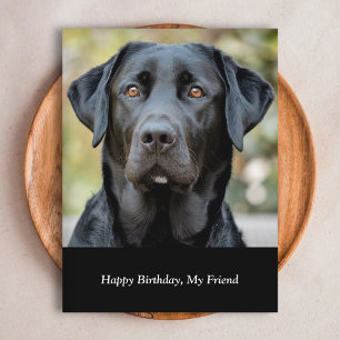 Labrador noir, carte postale photo personnalisée