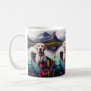 Labrador on a Paddle: A Scenic Adventure Coffee Mug