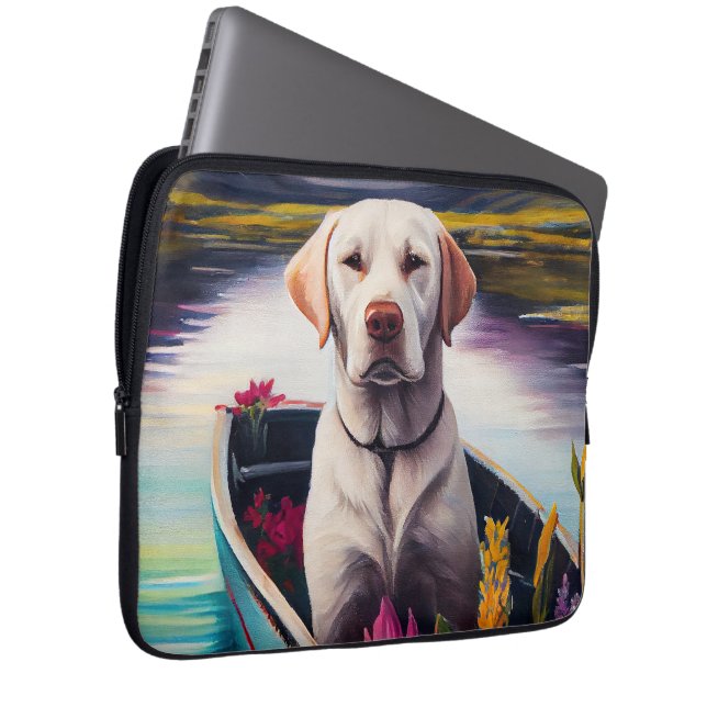 Labrador on a Paddle: A Scenic Adventure Laptop Sleeve (Front Right)