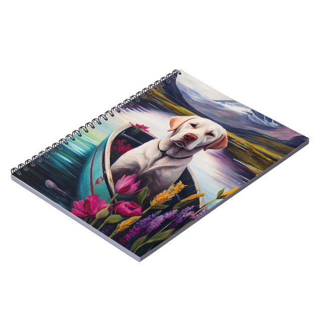 Labrador on a Paddle: A Scenic Adventure Notebook (Left Side)