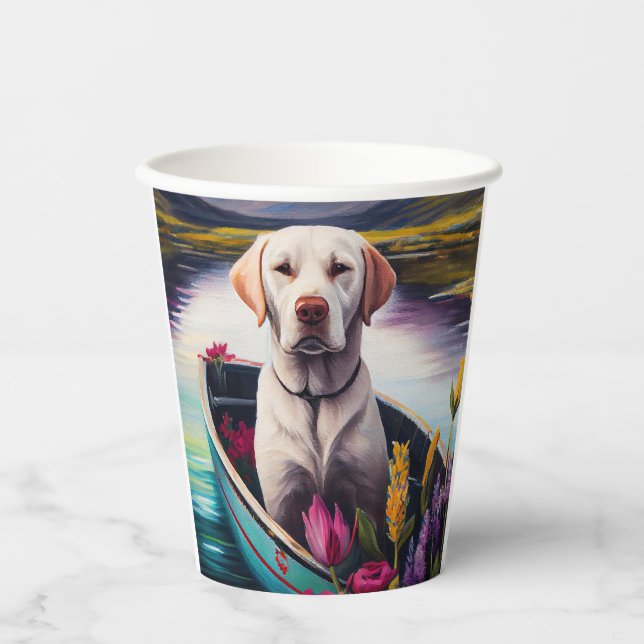 Labrador on a Paddle: A Scenic Adventure Paper Cups (Front)