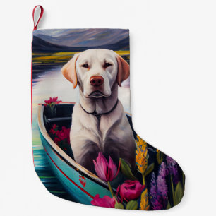 Labrador on a Paddle: A Scenic Adventure Small Christmas Stocking