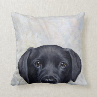 Labrador original painting print by Miart Throw Pillow