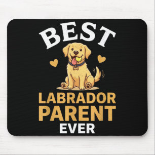 Labrador parent cute retro yellow lab owner design mouse pad