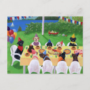 Labrador Party Postcard